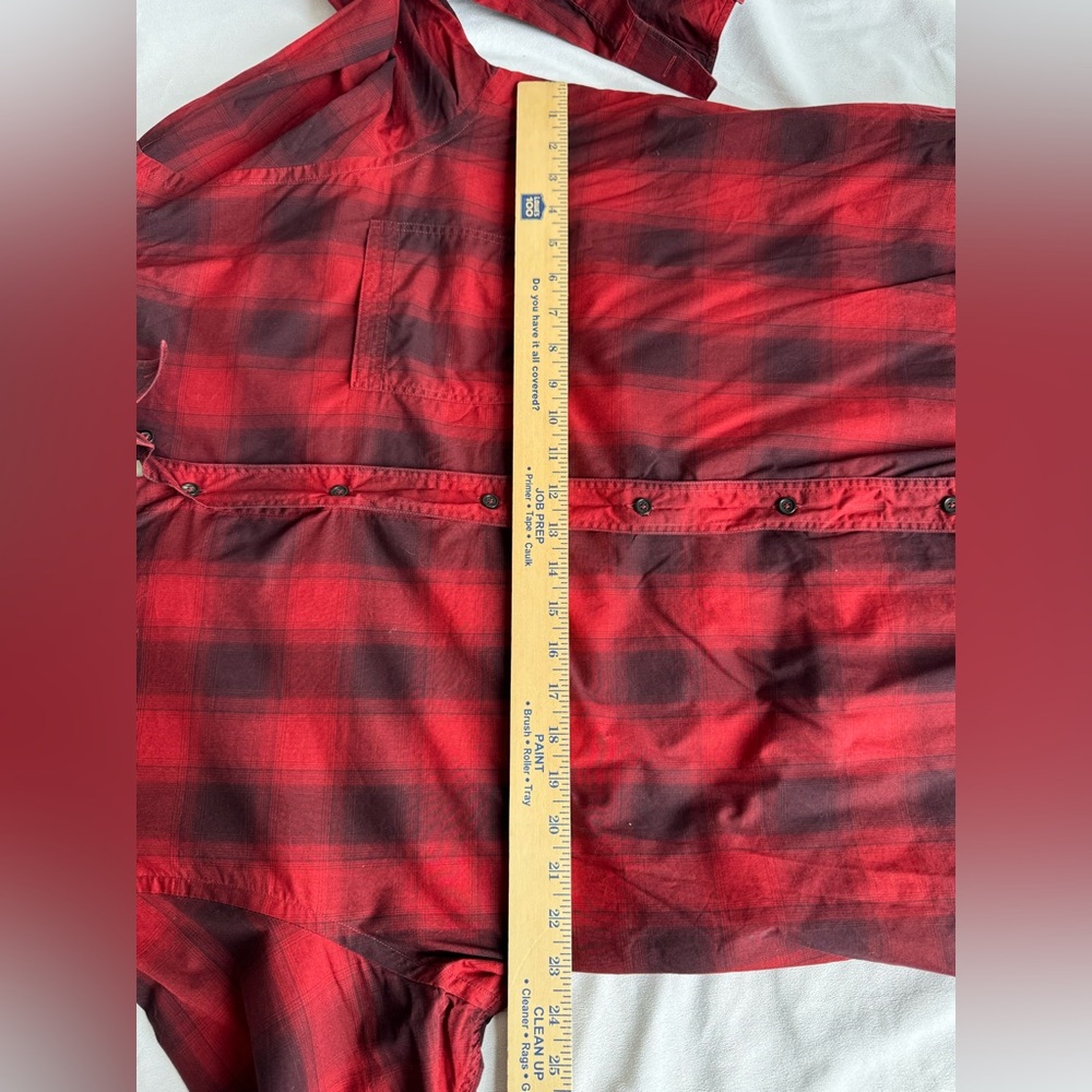 Billy Reid Huckberry Men Button Down Red Plaid Long sleeve XL cotton relaxed - Picture 9 of 9